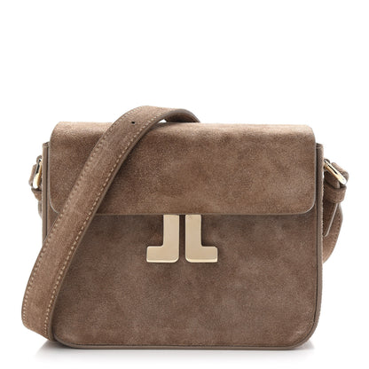 Lanvin Suede JL Carnet Crossbody Mocha 1 of 10