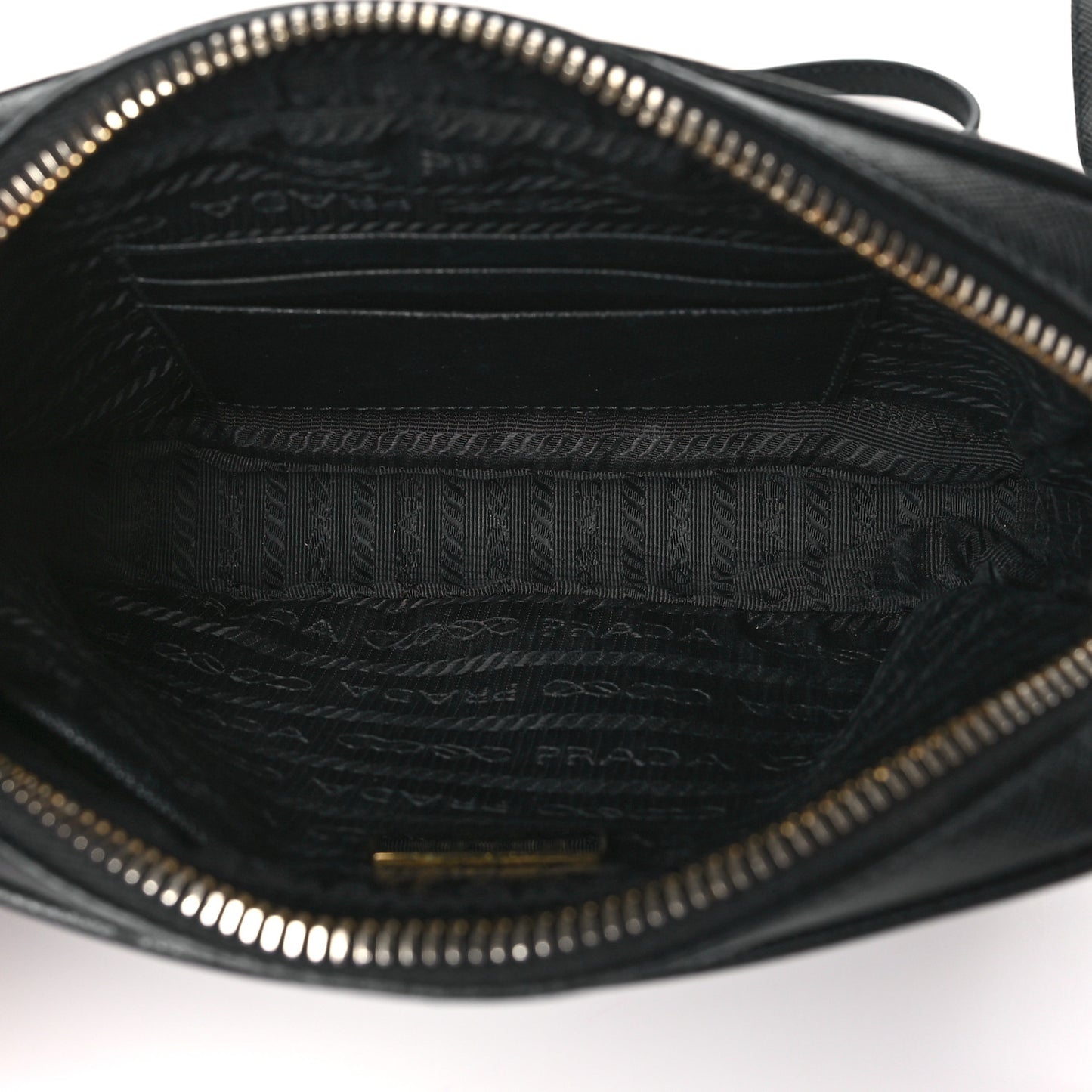 Saffiano Mini Camera Crossbody Bag Black