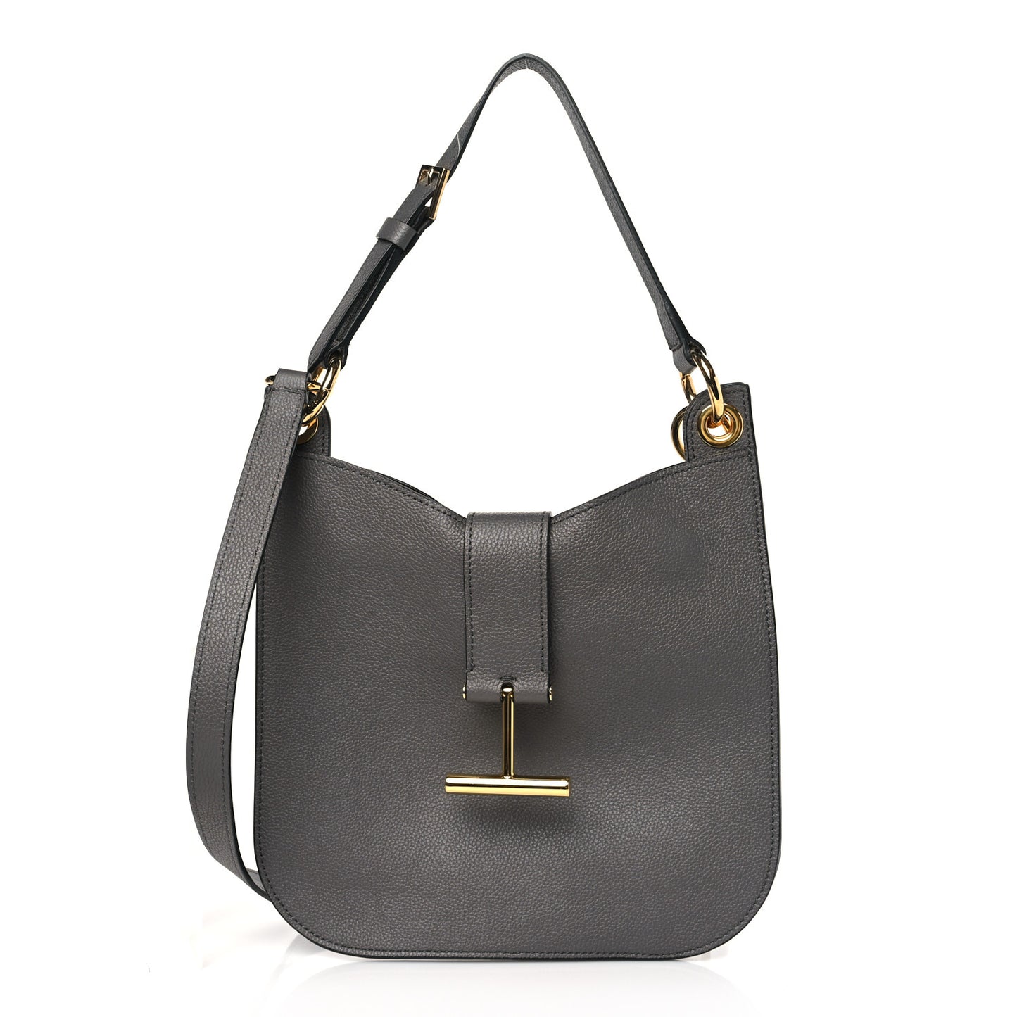 Grain Calfskin Small Tara Crossbody Grey