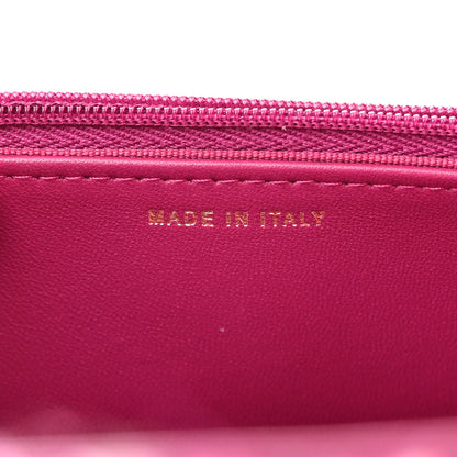 Chanel Tweed Quilted Wallet On Chain WOC Fuchsia Purple 7 of 12