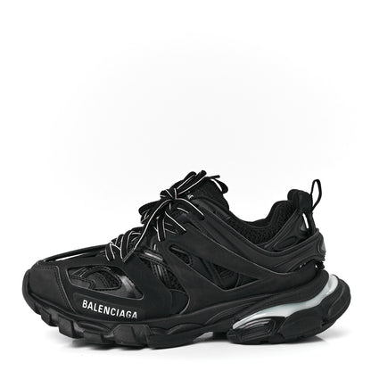 Balenciaga Mesh Nubuck Effect Fabric LED Womens Track Sneakers 38 Black 1 of 9