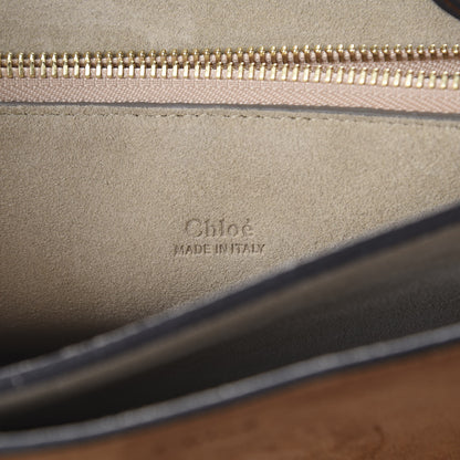 Chloe Calfskin Suede Studded Medium Faye Shoulder Bag Caramel 8 of 8