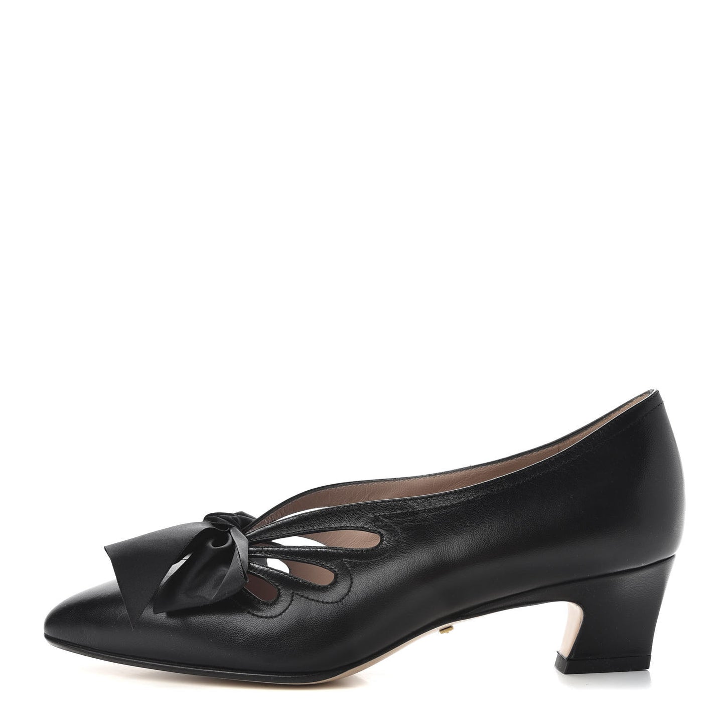 Malaga Kid Bow Berith Low Heel Pumps 36.5 Black