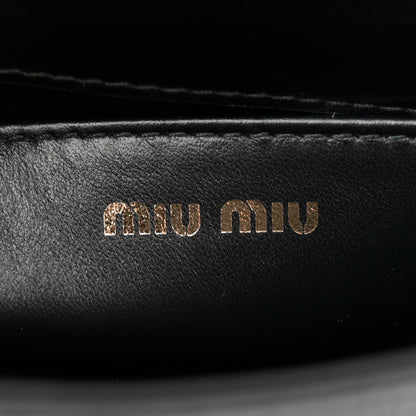 Miu Miu Crocodile Print Calfskin Top Handle Bag Black 6 of 10