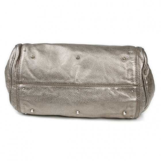 Leather Medium Paddington Satchel Metallic