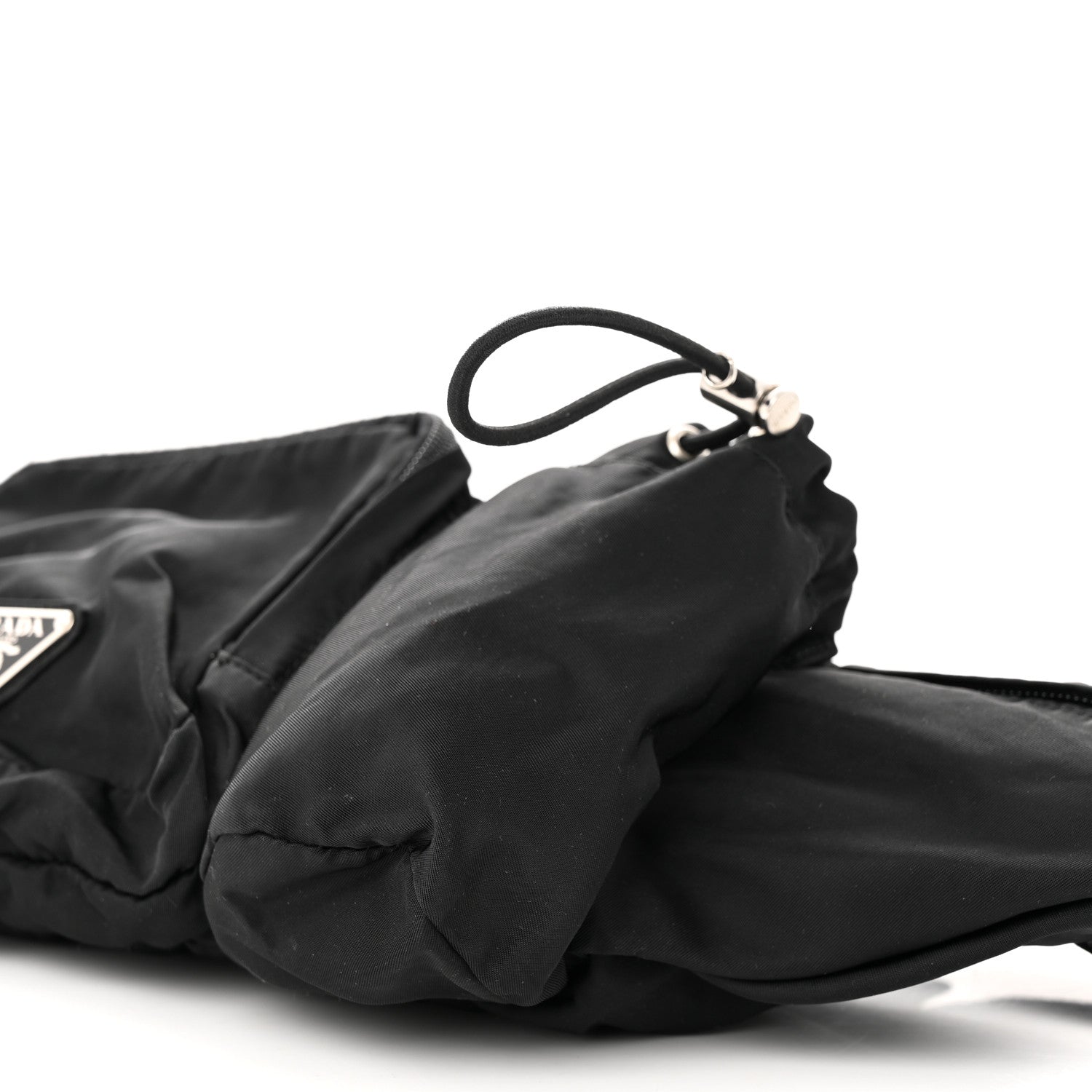 Prada Nylon Metal Triple Pocket Belt Bag Black 10 of 11