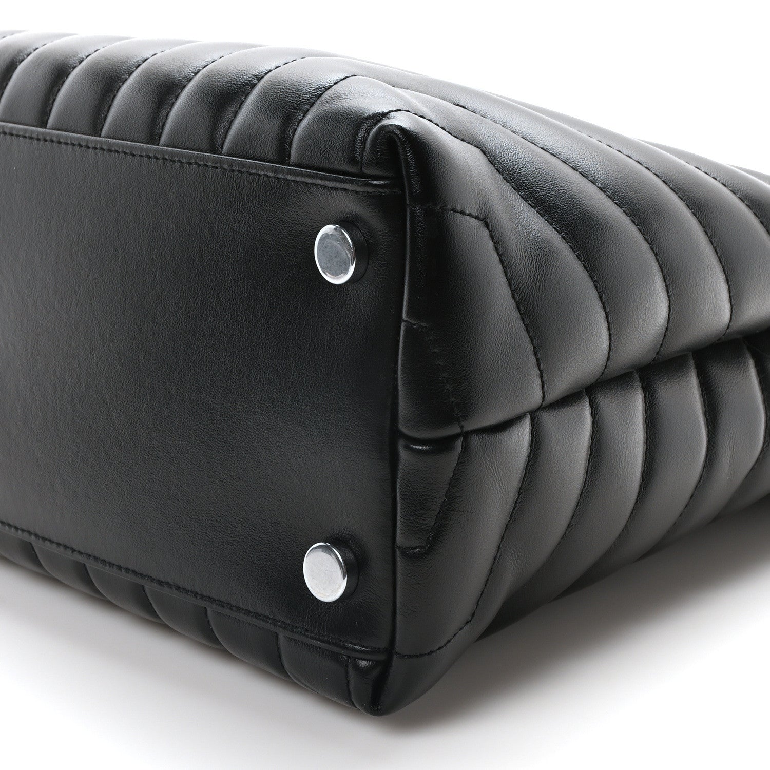 Saint Laurent Calfskin Y Quilted Monogram Large Loulou Shopper Black 10 of 10