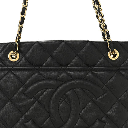 Chanel Caviar Quilted CC Timeless Soft Tote Black 8 of 12