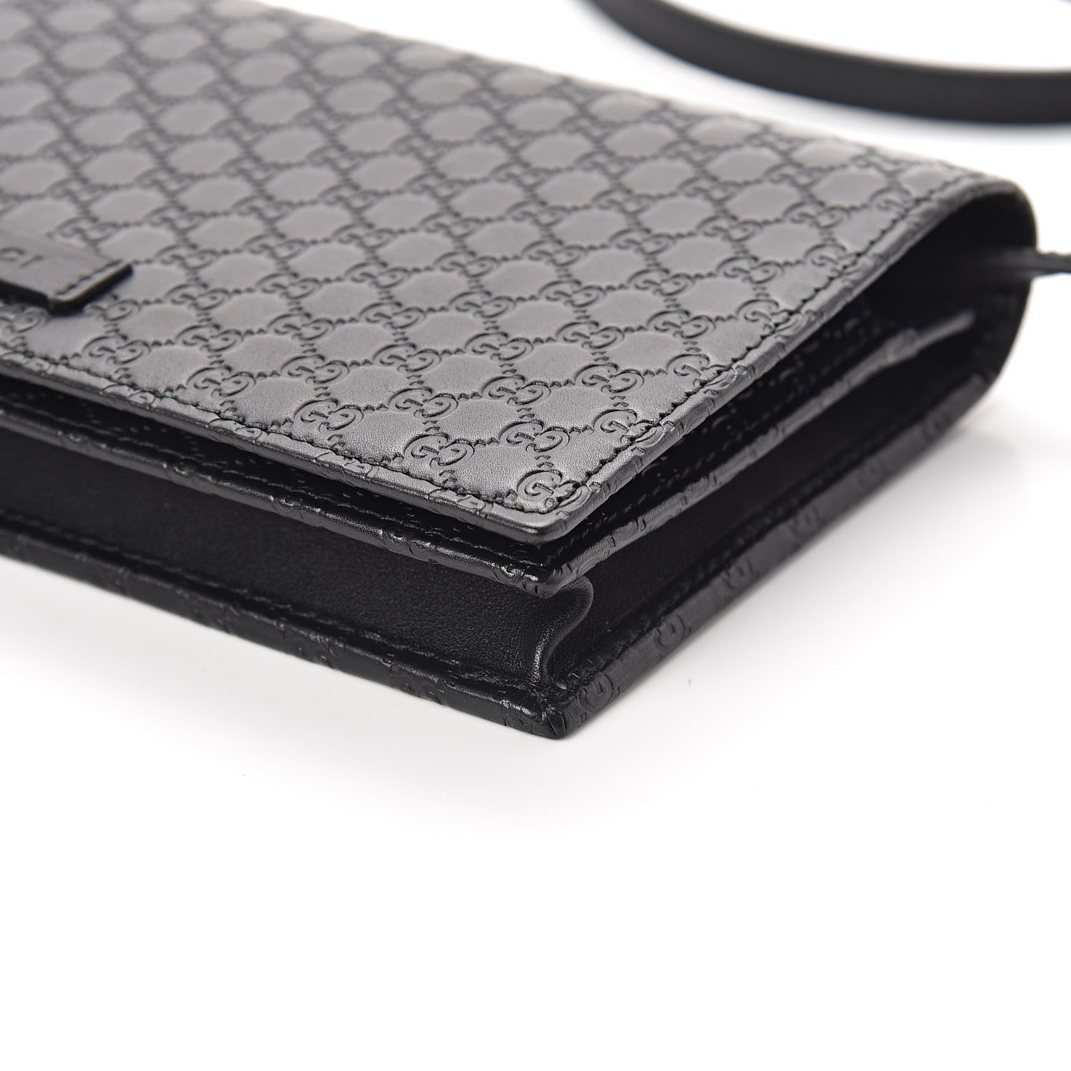 Gucci Microguccissima Crossbody Wallet Black 8 of 9