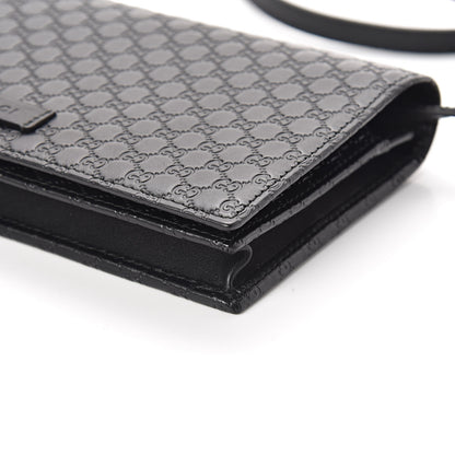 Gucci Microguccissima Crossbody Wallet Black 8 of 9
