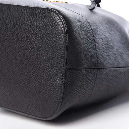 Prada Vitello Daino Drawstring Bucket Black 10 of 10