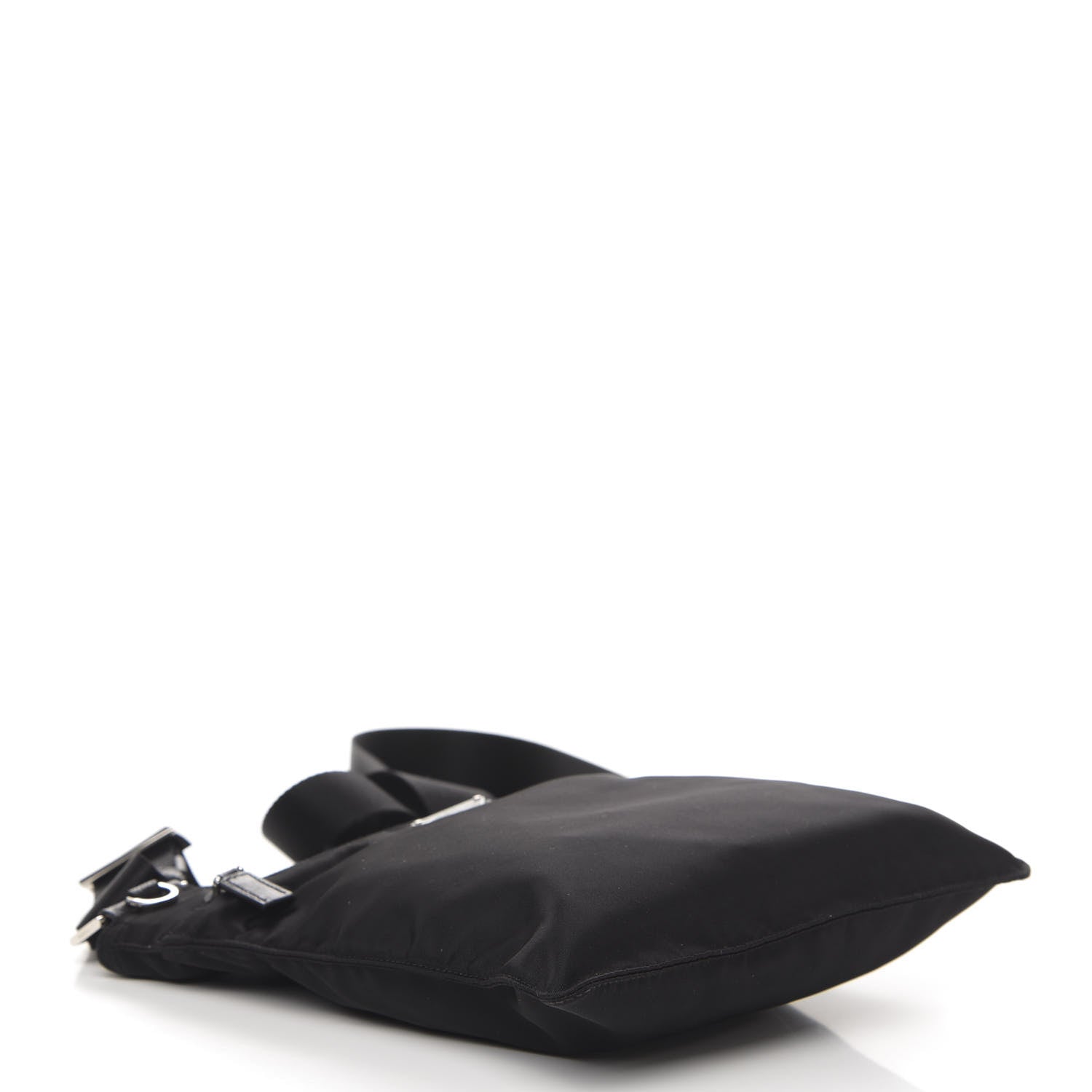 Prada Nylon Flat Messenger Bag Black 4 of 9