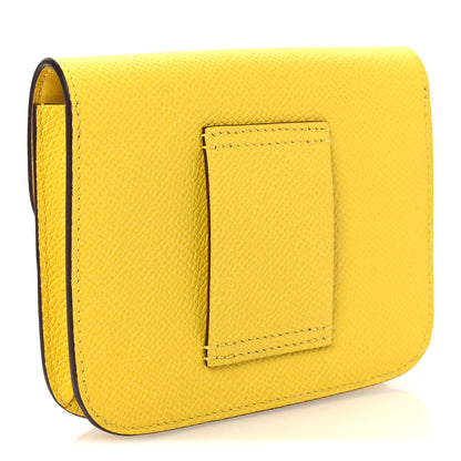 Hermes Epsom Constance Slim Wallet Jaune de Naples 4 of 9