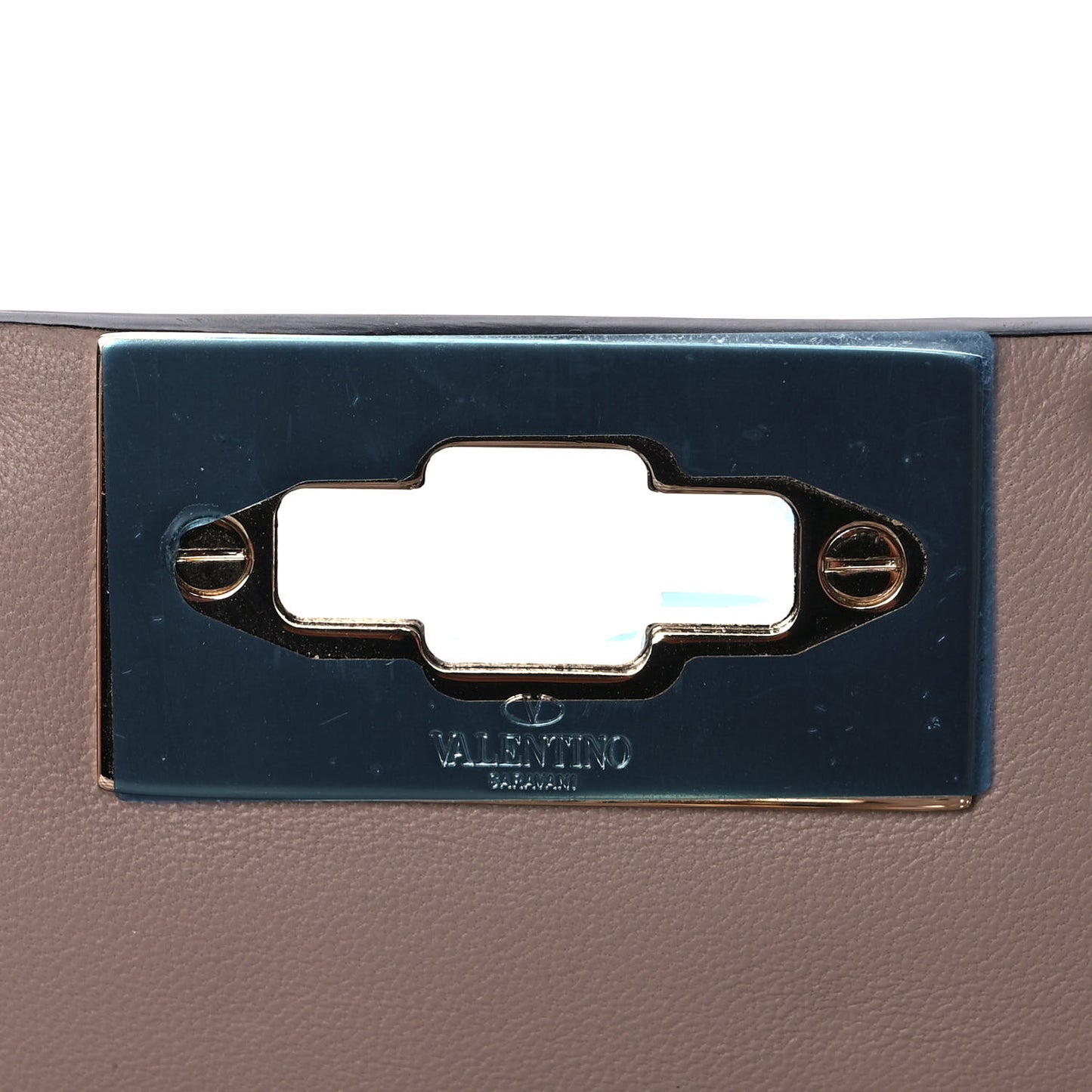 Lambskin Medium Rockstud Spike Shoulder Bag Poudre