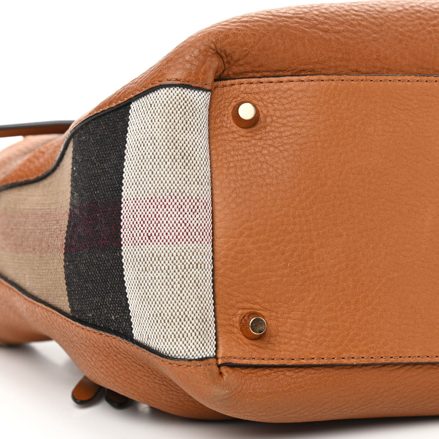 Grainy Calfskin House Check Small Maidstone Saddle Brown