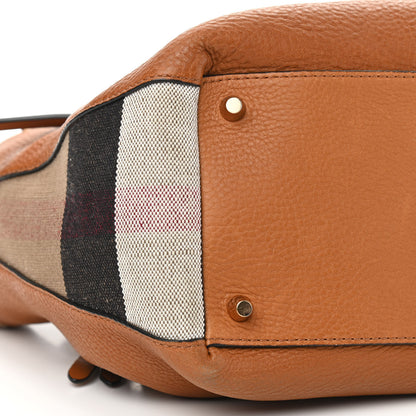 Burberry Grainy Calfskin House Check Small Maidstone Saddle Brown 11 of 12