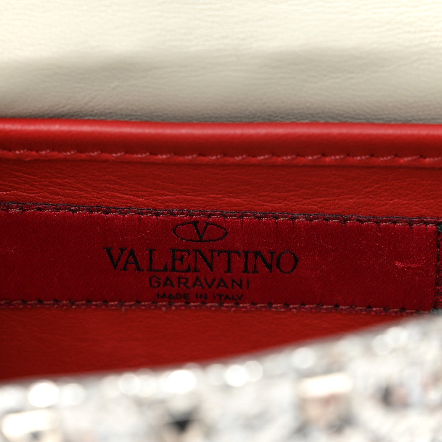 Valentino Garavani Glitter Mini Rockstud Spike Shoulder Bag Silver 6 of 12