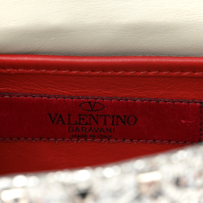 Valentino Garavani Glitter Mini Rockstud Spike Shoulder Bag Silver 6 of 12