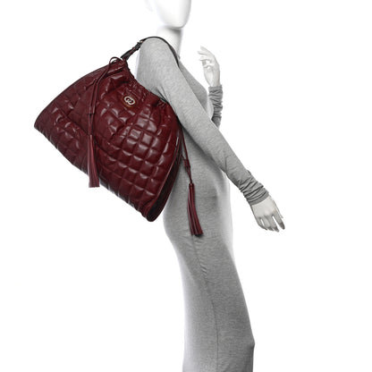 Gucci Calfskin Quilted Large Deco Tote Bag Rosso Ancora Red 2 of 10