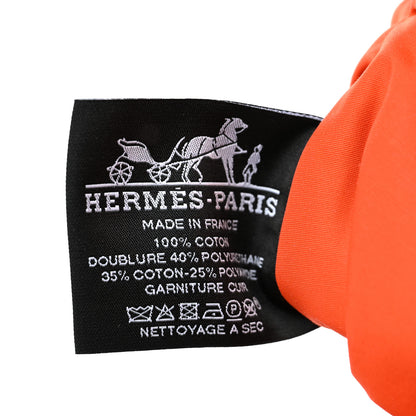 Hermes Cotton Canvas Mini Bolide Travel Cosmetic Pouch Hibiscus 6 of 8