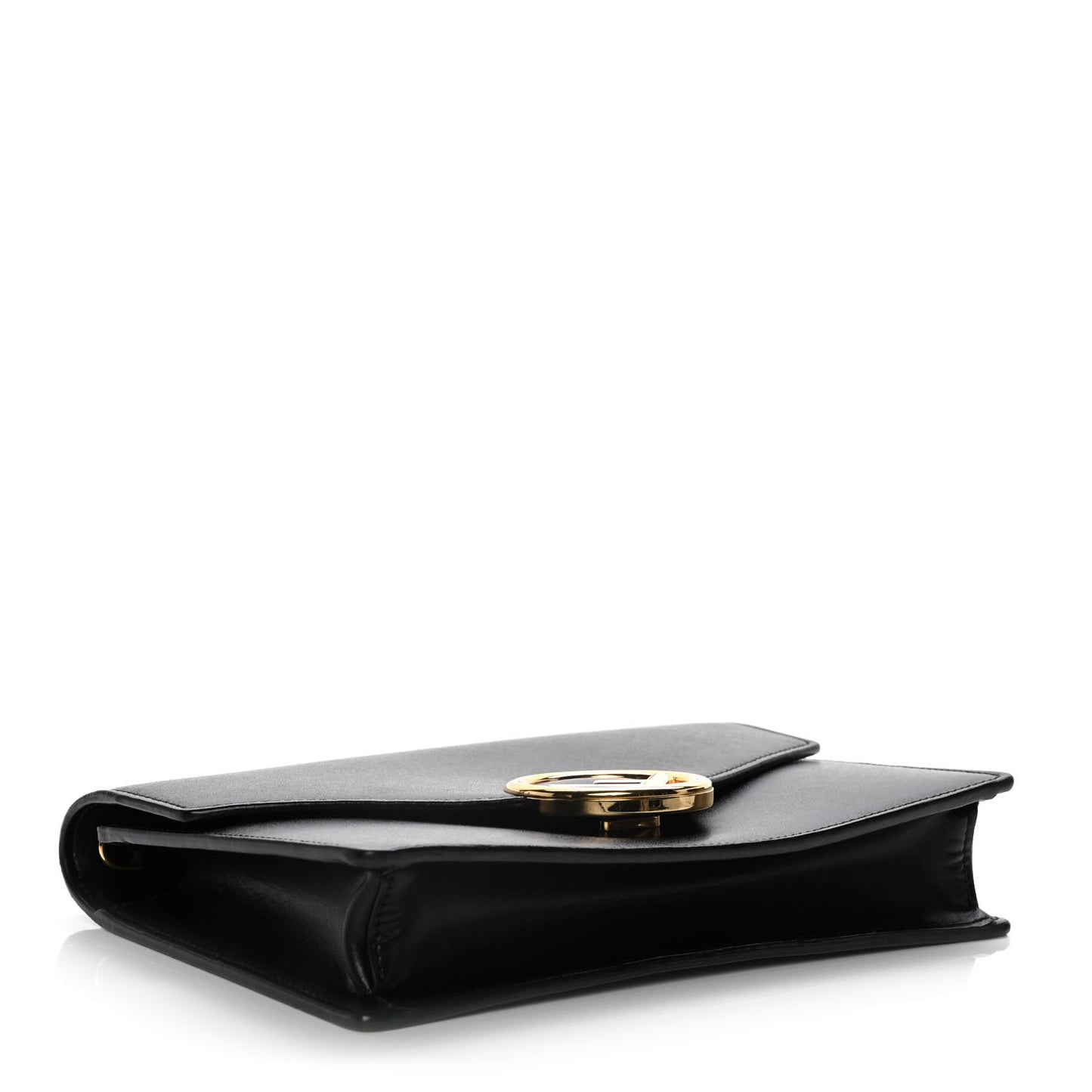 Vitello Liberty Lucido F is Fendi Medium Envelope Wallet on Chain Black