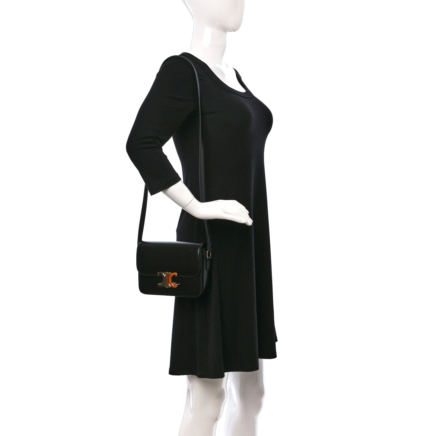 Shiny Calfskin Teen Triomphe Black