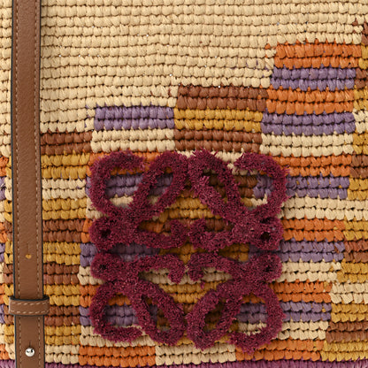 Loewe Raffia Paula's Ibiza Rainbow Slit Tote Bag Natural Multicolor 7 of 9