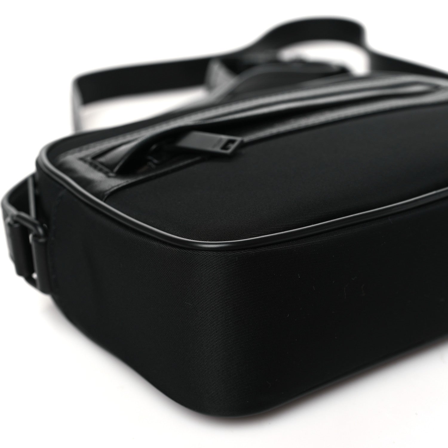 Saint Laurent Lambskin Nylon Small Camp Camera Bag Black 8 of 9