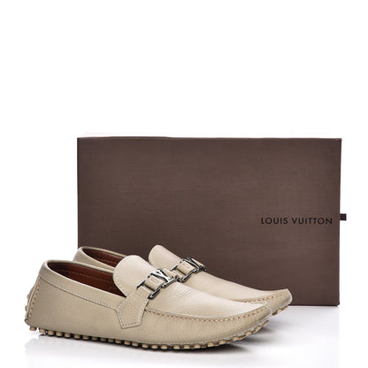 Louis Vuitton Mens Calfskin Hockenheim Moccasin Loafers 8 Beige 9 of 9