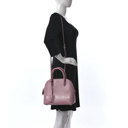 Balenciaga Grained Calfskin S Ville Top Handle Bag Pink White 2 of 9