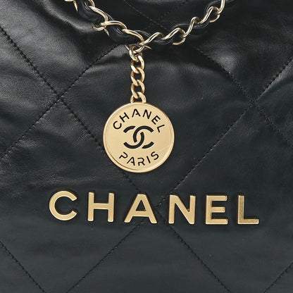 Chanel Shiny Calfskin Quilted Small Chanel 22 Black 9 of 13