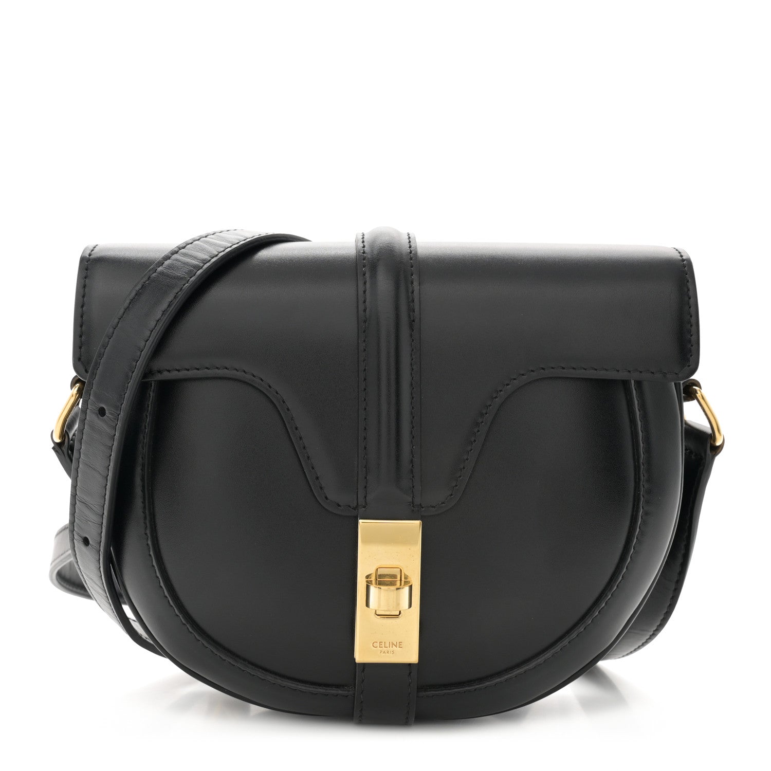 Celine Satinated Calfskin Besace Small 16 Black 1 of 9