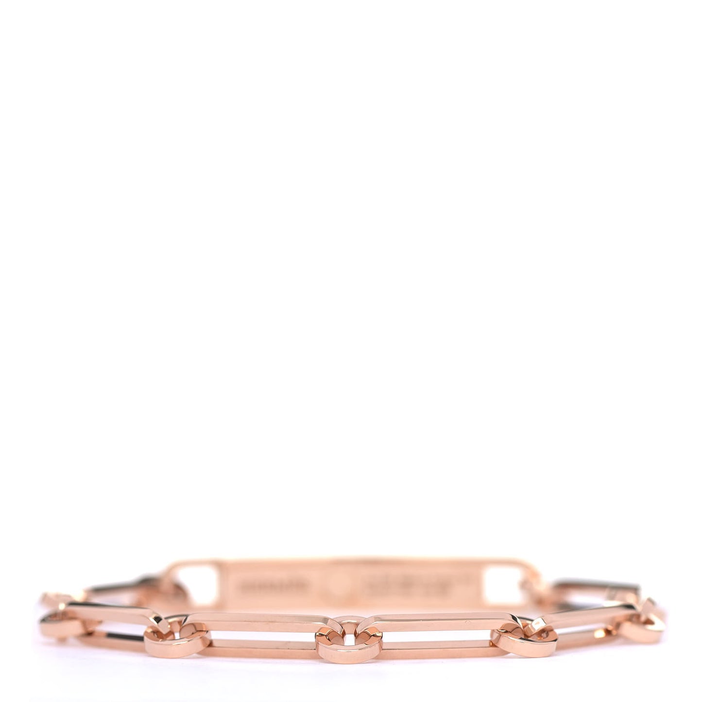 18K Rose Gold Diamond Pave PM Kelly Chaine Bracelet SH