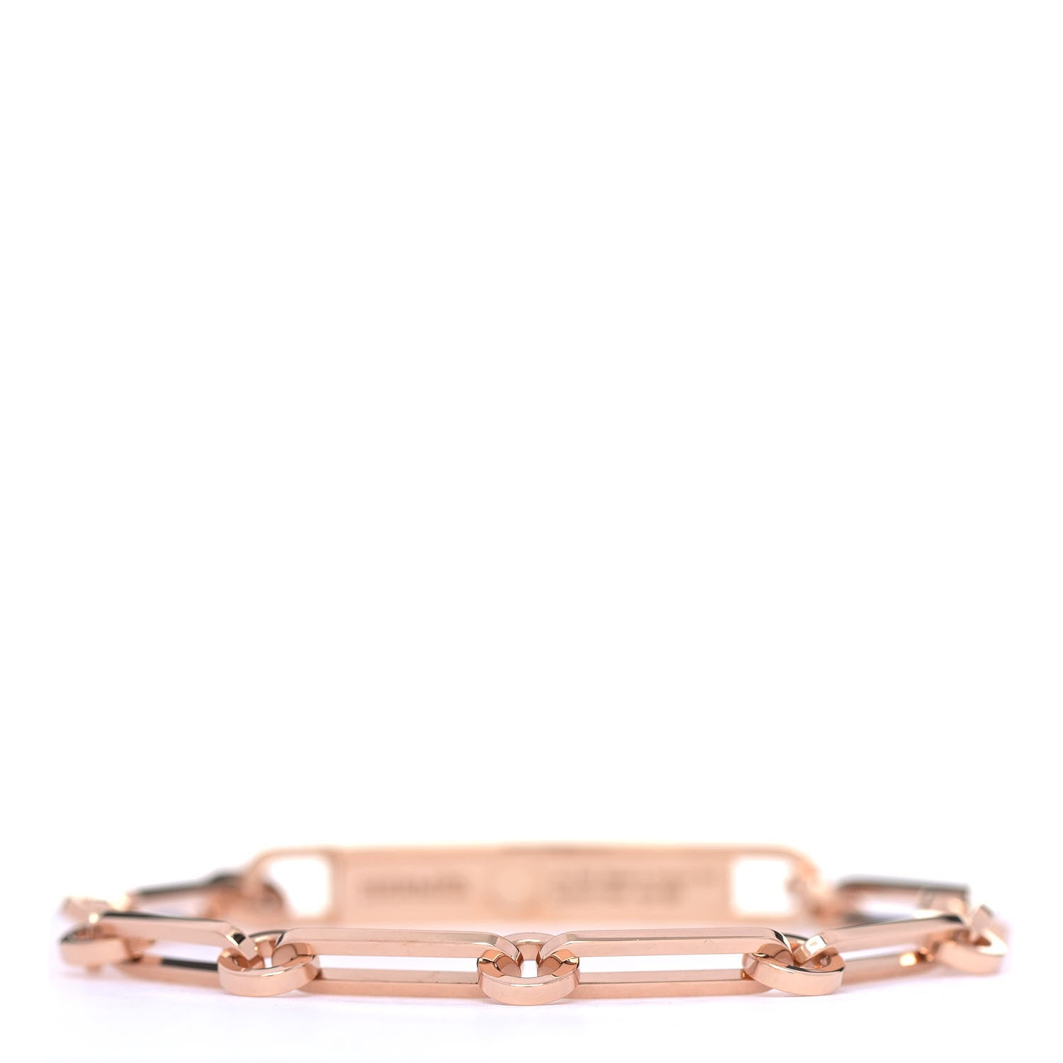 Hermes 18K Rose Gold Diamond Pave PM Kelly Chaine Bracelet SH 3 of 6