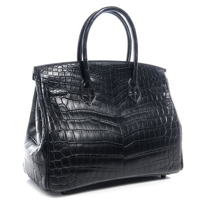 Hermes Matte Niloticus Crocodile Birkin 30 SO BLACK 3 of 10