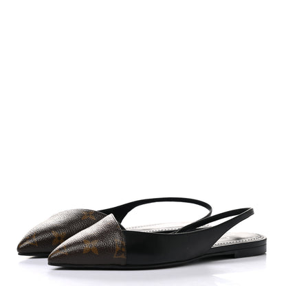 Louis Vuitton Patent Monogram Cherie Slingback Ballerina Flats 35 3 of 8