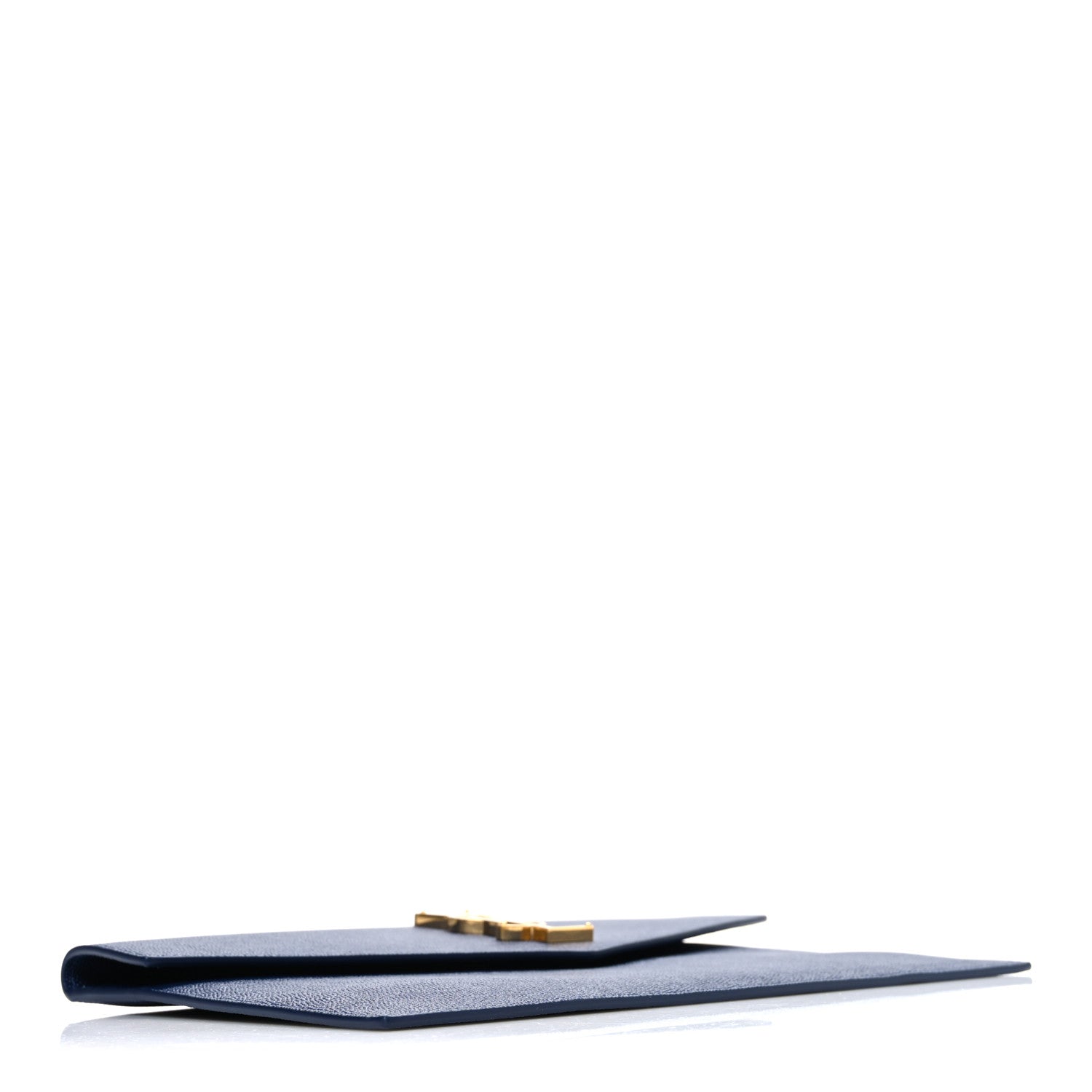 Saint Laurent Grain De Poudre Monogram Uptown Pouch Blue Charron 4 of 7