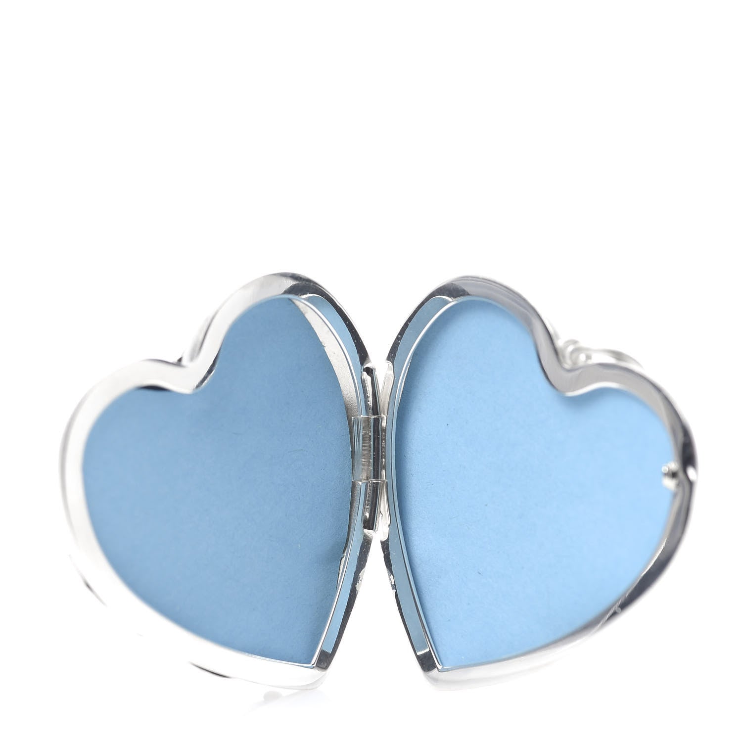 Tiffany Sterling Silver Large Ziegfeld Daisy Heart Locket Pendant 3 of 5