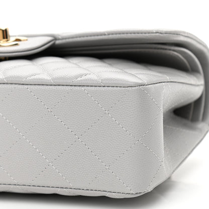 Chanel Caviar Quilted Small Double Flap Grey 10 of 11