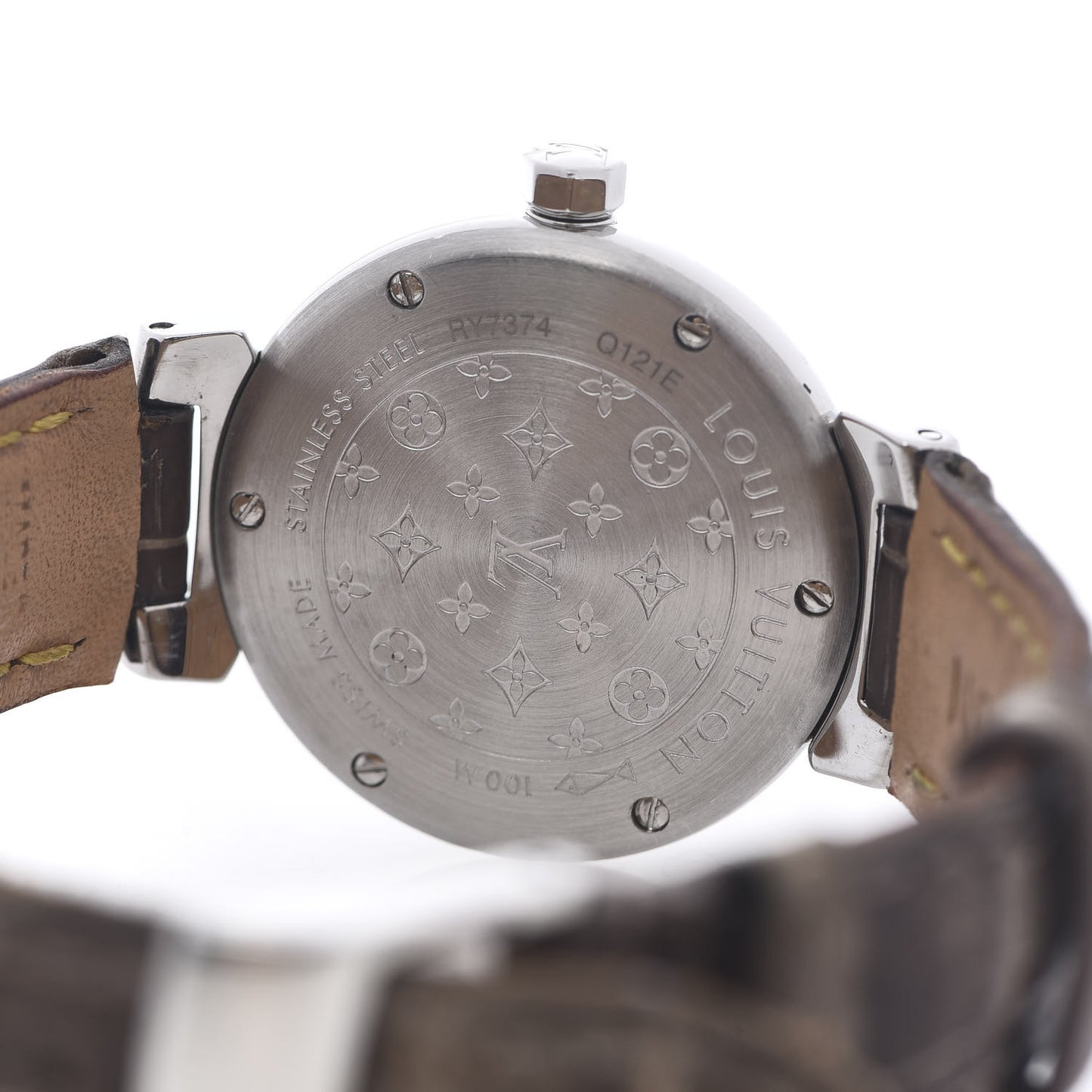 Stainless Steel Alligator Diamond 28mm Tambour Quartz Watch