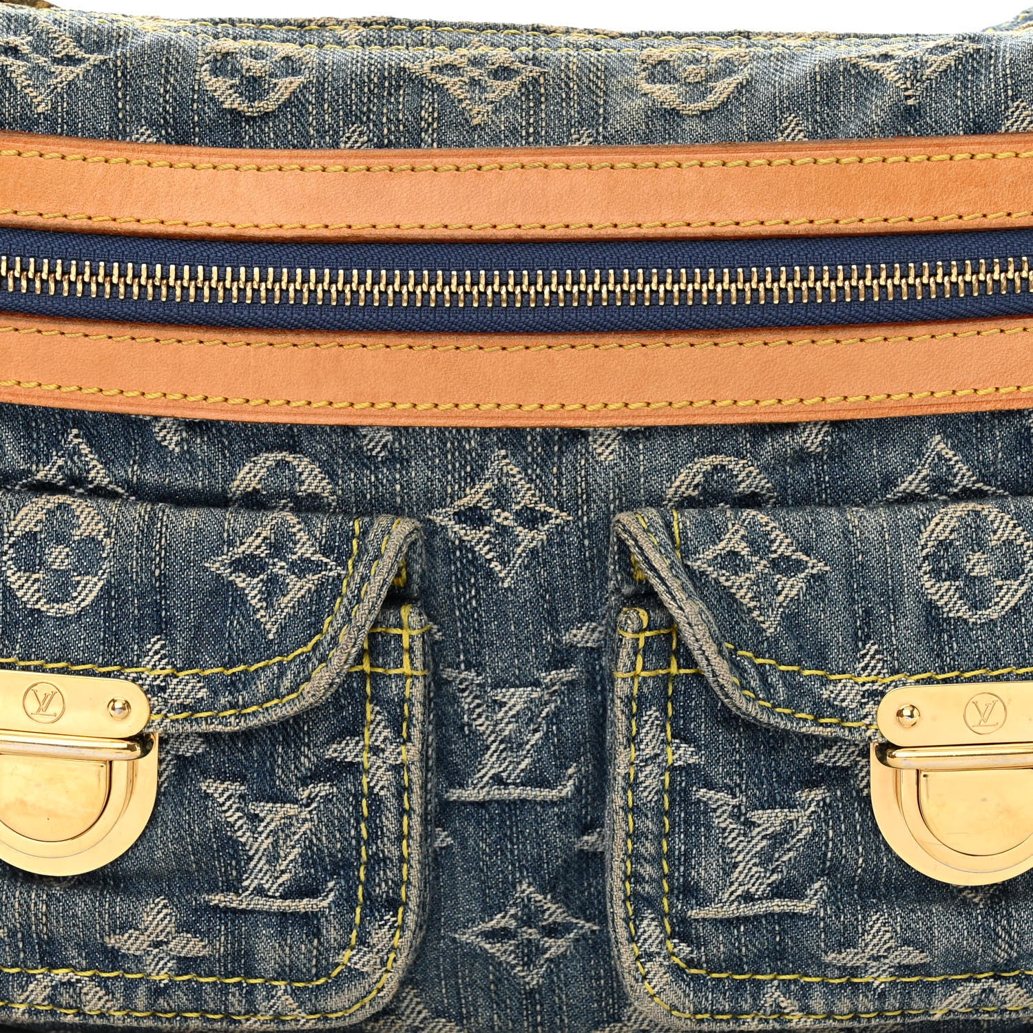 Louis Vuitton Monogram Denim Baggy PM Blue 8 of 10
