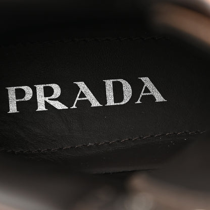 Prada Vitello Lace Up Boots 35.5 Cognac 7 of 12
