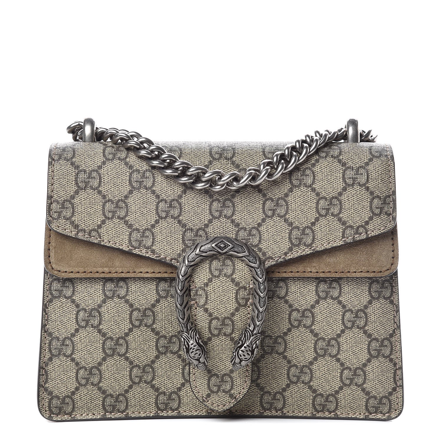 Gucci GG Supreme Monogram Mini Dionysus Shoulder Bag Taupe 1 of 10