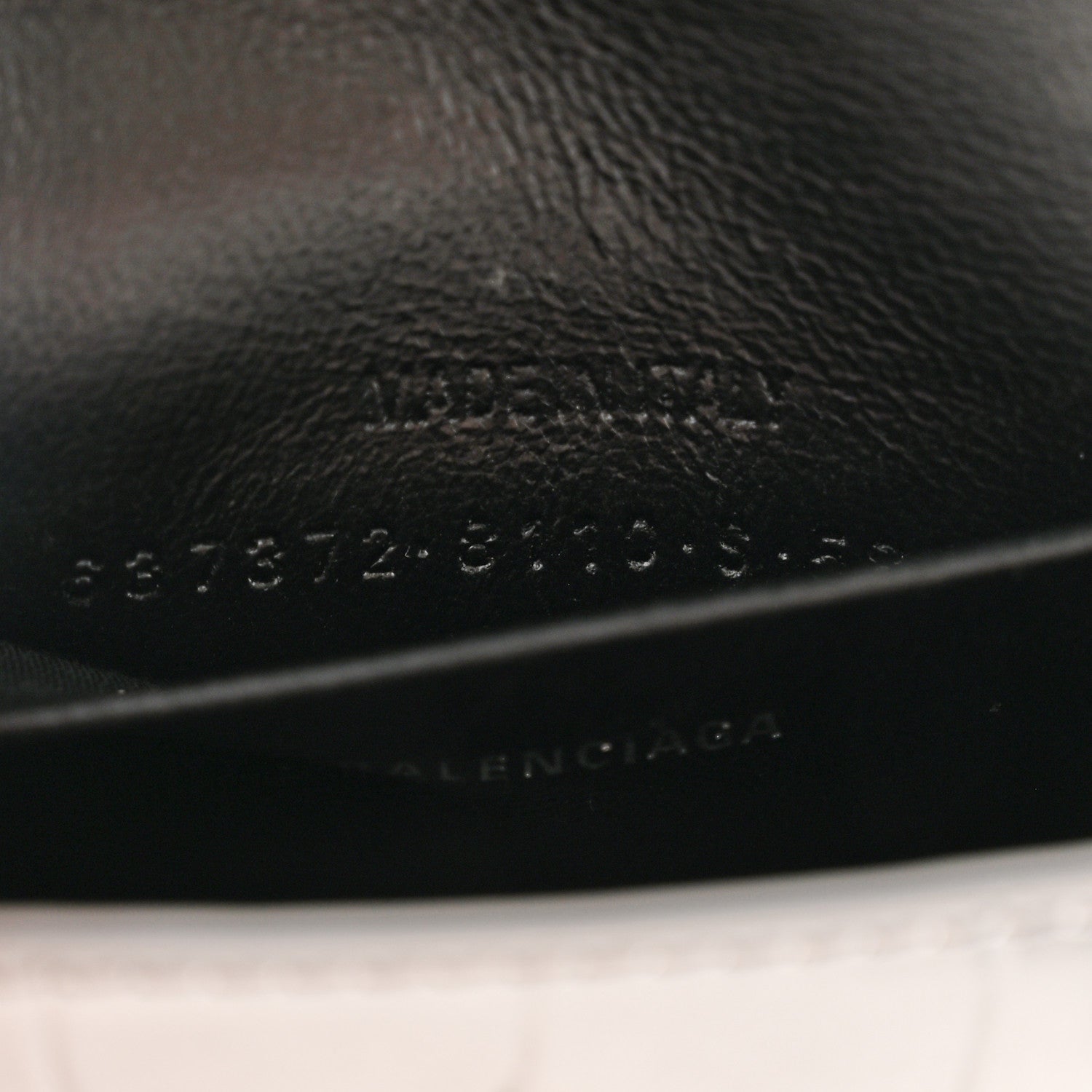 Balenciaga Metallic Calfskin Crocodile Embossed Hourglass Top Handle Bag Mini Silver 7 of 10