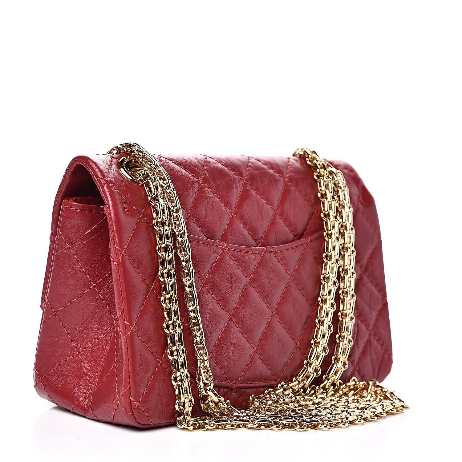 Chanel Aged Calfskin Quilted 2.55 Reissue Mini Flap Red 3 of 10