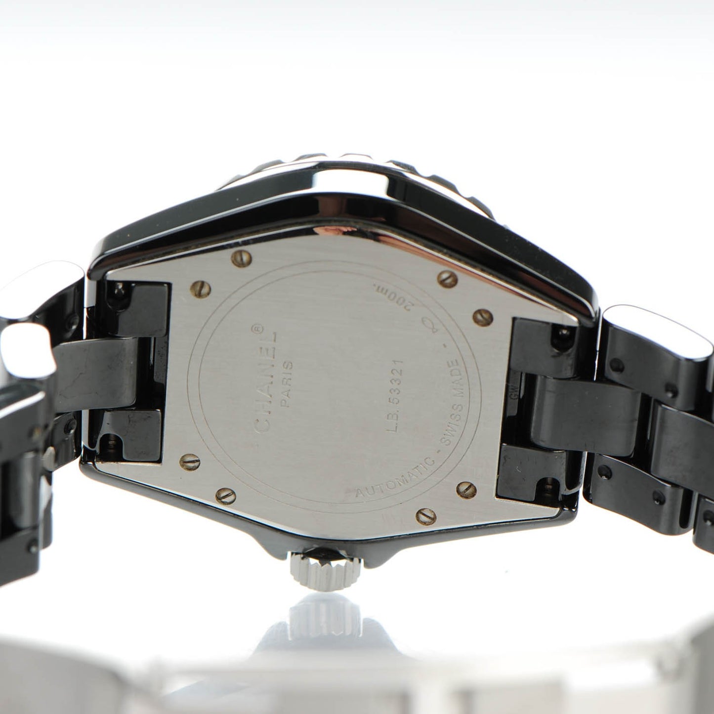Stainless Steel Ceramic Ruby 38mm J12 Automatic Watch Black