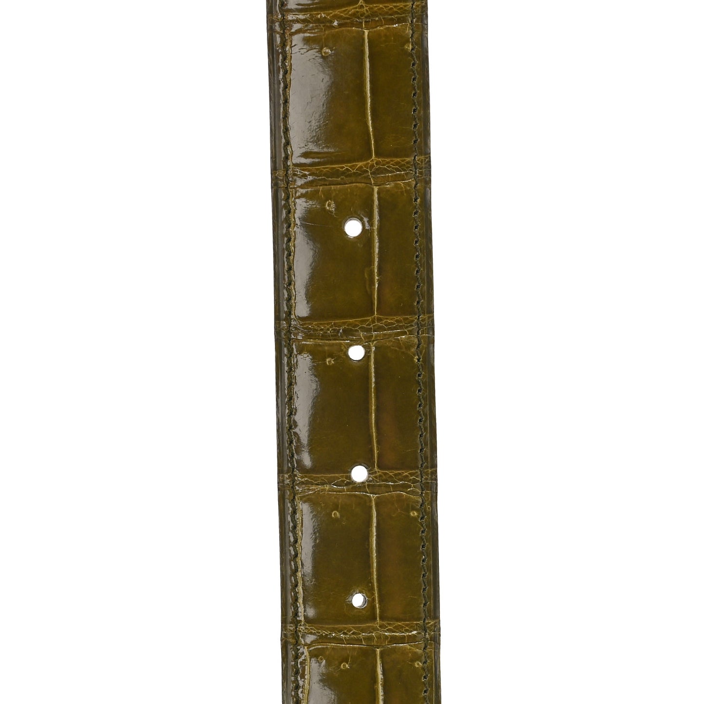 Shiny Porosus Crocodile 32mm Belt Strap 90 36 Vert Anis