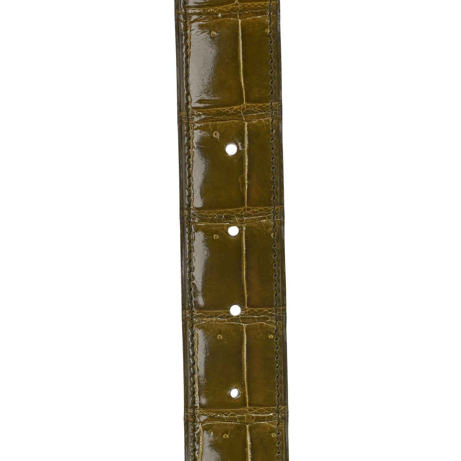 Hermes Shiny Porosus Crocodile 32mm Belt Strap 90 36 Vert Anis 5 of 6