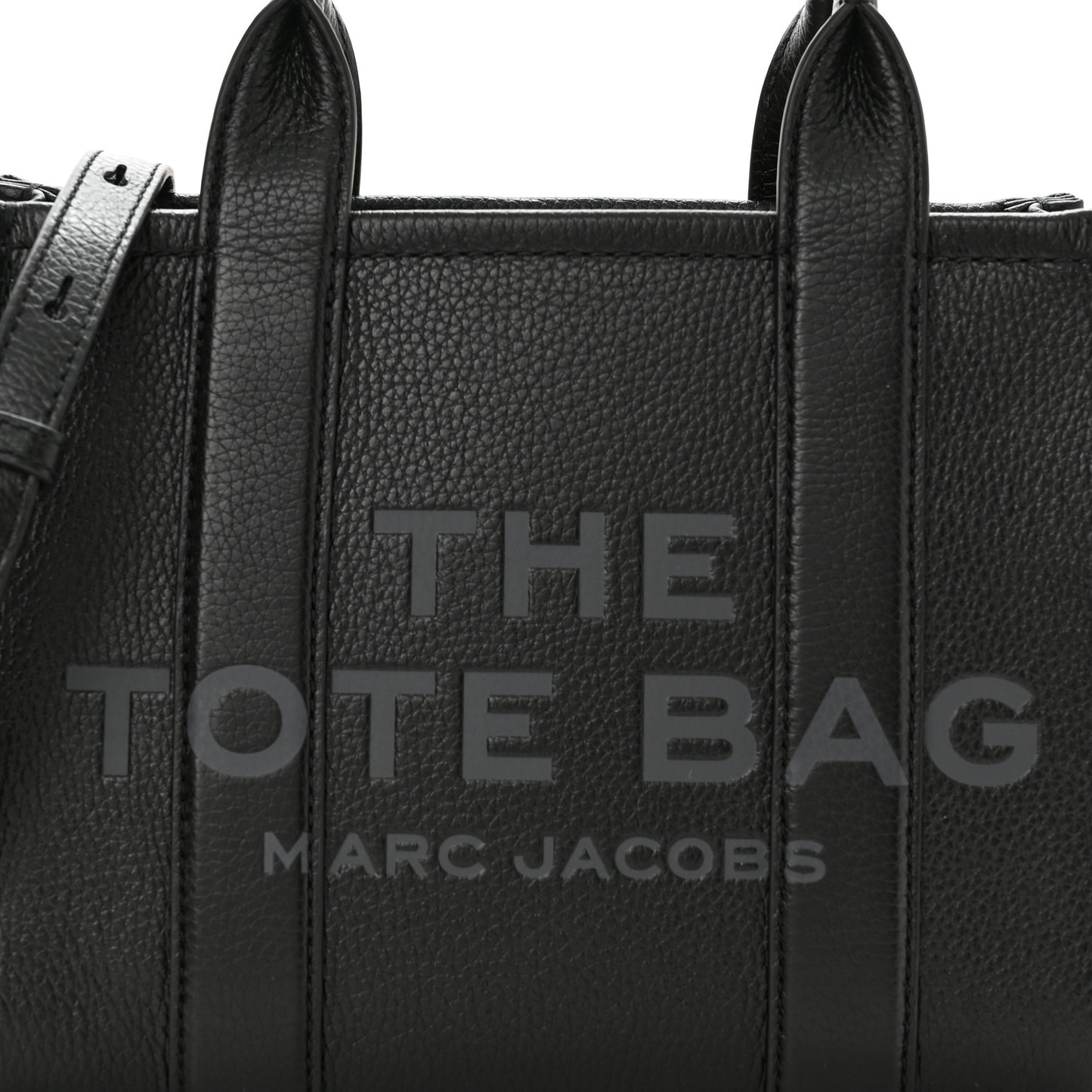 Grained Calfskin Small The Tote Bag Black