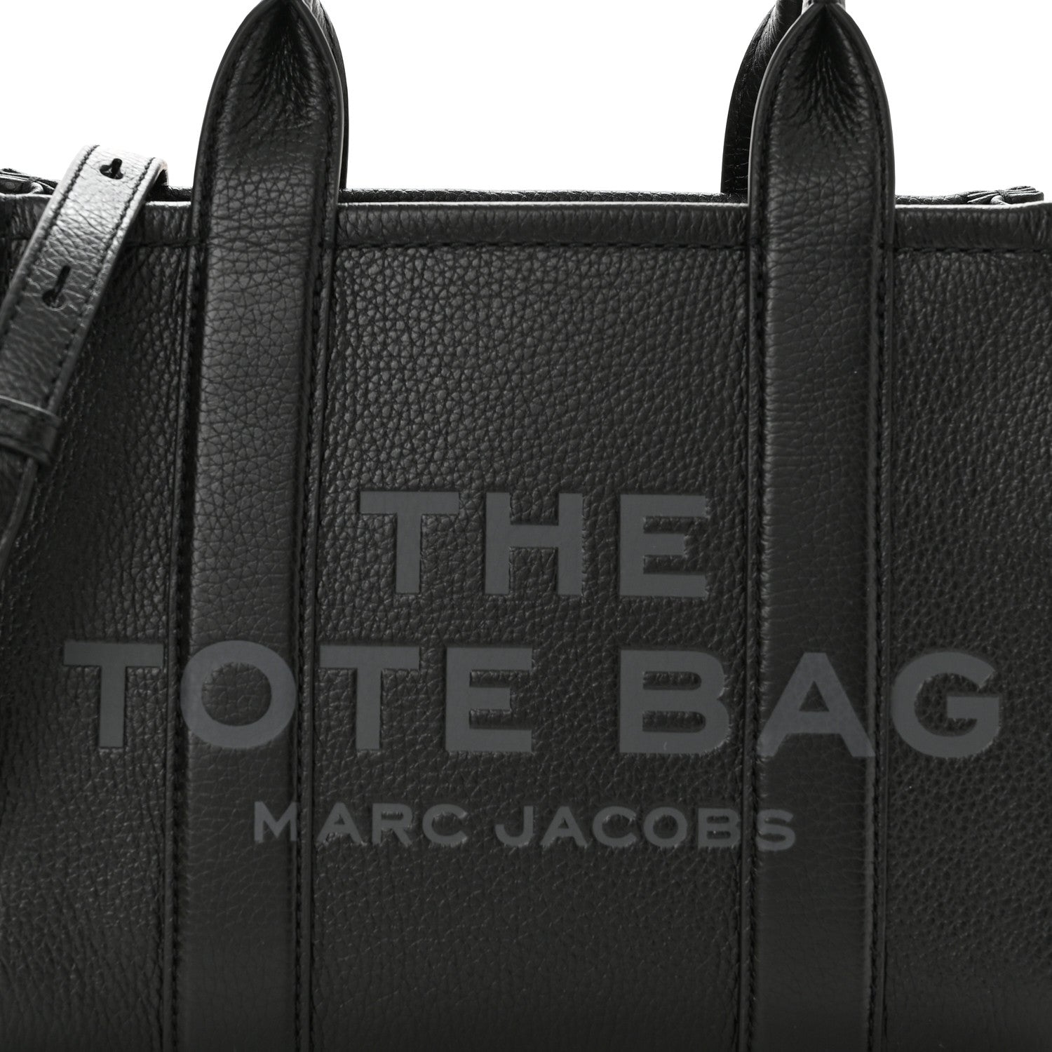 Marc Jacobs Grained Calfskin Small The Tote Bag Black 9 of 11